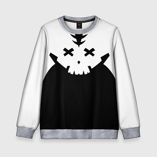 Детский свитшот Татуировка Ребекки - ЧБ / 3D-Меланж – фото 1