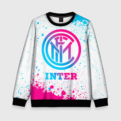 Свитшот детский Inter neon gradient style, цвет: 3D-черный