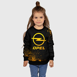 Свитшот детский Opel - gold gradient, цвет: 3D-черный — фото 2