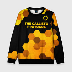 Свитшот детский The Callisto Protocol - gold gradient: символ свер, цвет: 3D-черный