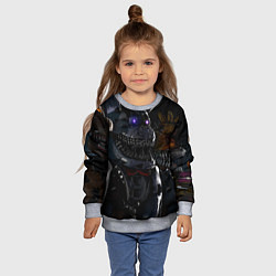 Свитшот детский Кошмарный Бoнни, цвет: 3D-меланж — фото 2