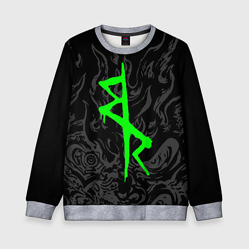 Детский свитшот Логотип Cyberpunk: Edgerunners - Дэвид / 3D-Меланж – фото 1