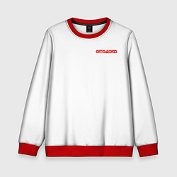 Свитшот детский Форма арасаки - белый, цвет: 3D-красный