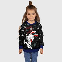 Свитшот детский Подмигивающий кролик, цвет: 3D-синий — фото 2