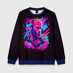 Свитшот детский Jason Statham - pop art, цвет: 3D-синий