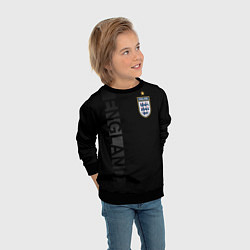 Свитшот детский Сборная Англии боковая полоса, цвет: 3D-черный — фото 2