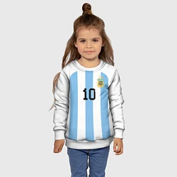 Свитшот детский Месси Аргентина ЧМ 2022, цвет: 3D-белый — фото 2