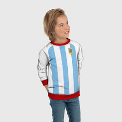 Свитшот детский Сборная Аргентины ЧМ 2022, цвет: 3D-красный — фото 2