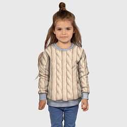 Свитшот детский Светлый вязаный свитер, цвет: 3D-меланж — фото 2