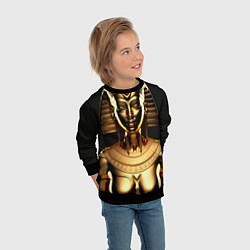 Свитшот детский Египетская царица - Золотой бюст, цвет: 3D-черный — фото 2