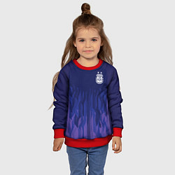 Свитшот детский Сборная Аргентины ЧМ 2022 выездная, цвет: 3D-красный — фото 2