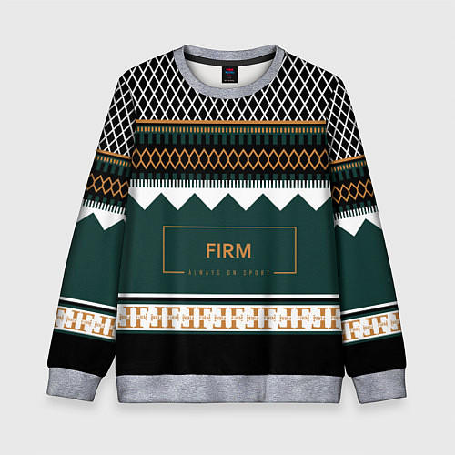 Детский свитшот FIRM как свитер из 90х / 3D-Меланж – фото 1