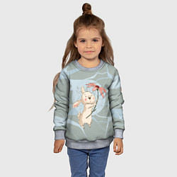 Свитшот детский Нежный зайка, цвет: 3D-меланж — фото 2