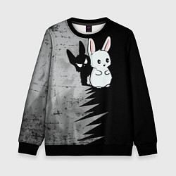 Свитшот детский Теневой зайка, цвет: 3D-черный