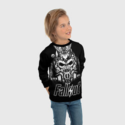 Свитшот детский Fallout helmet, цвет: 3D-черный — фото 2