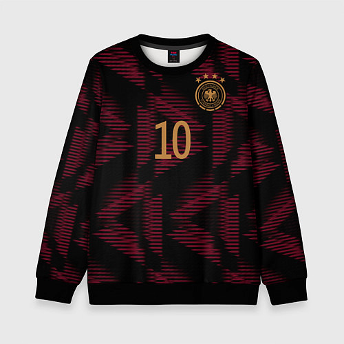 Детский свитшот Гнабри Сборная Германии ЧМ 2022 выездная / 3D-Черный – фото 1