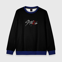 Свитшот детский Stray Kids white logo, цвет: 3D-синий