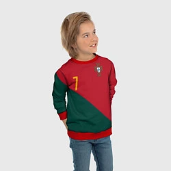 Свитшот детский Роналду ЧМ 2022 сборная Португалии, цвет: 3D-красный — фото 2