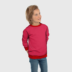 Свитшот детский Viva magenta pantone textile cotton, цвет: 3D-красный — фото 2