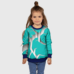 Свитшот детский Трещина в пропасть, цвет: 3D-синий — фото 2