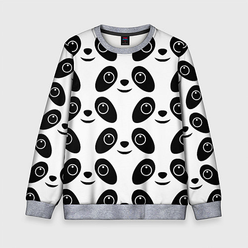 Детский свитшот Panda bing dun dun / 3D-Меланж – фото 1