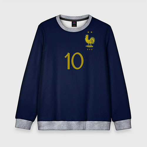 Детский свитшот Мбаппе ЧМ 2022 сборная Франции / 3D-Меланж – фото 1