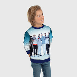 Свитшот детский Stray Kids winter, цвет: 3D-синий — фото 2
