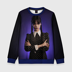 Свитшот детский Уэнздей, цвет: 3D-синий