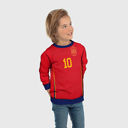 Свитшот детский Педри ЧМ 2022 сборная Испании, цвет: 3D-синий — фото 2