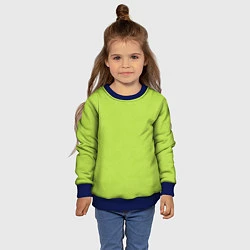 Свитшот детский Текстурированный ярко зеленый салатовый, цвет: 3D-синий — фото 2