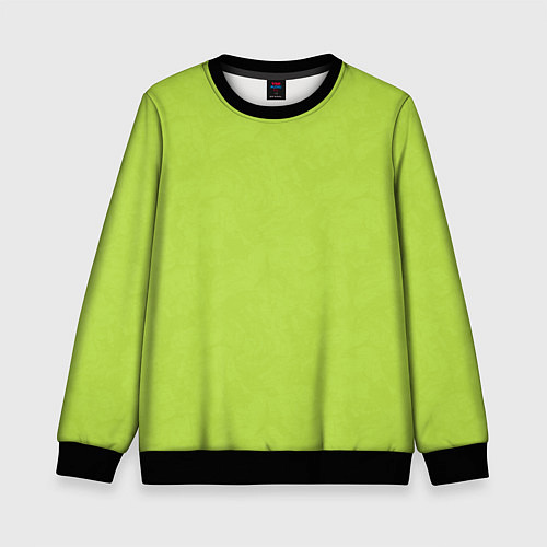Детский свитшот Текстурированный ярко зеленый салатовый / 3D-Черный – фото 1
