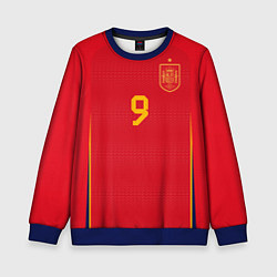 Свитшот детский Гави ЧМ 2022 сборная Испании, цвет: 3D-синий