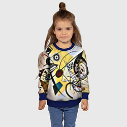 Свитшот детский Поперечная линия - Василий Кандинский, цвет: 3D-синий — фото 2