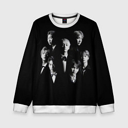 Свитшот детский BTS BLACK, цвет: 3D-белый