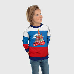 Свитшот детский Московский Кремль, цвет: 3D-синий — фото 2