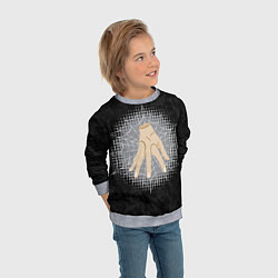 Свитшот детский Жуткая рука зомби в паутине, цвет: 3D-меланж — фото 2