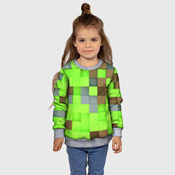 Свитшот детский Артем майнкрафт, цвет: 3D-меланж — фото 2