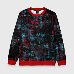 Детский свитшот Абстракт красного, голубого и чёного