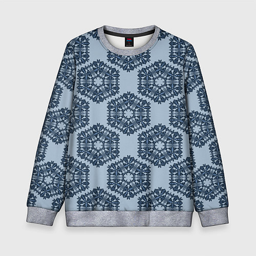 Детский свитшот Снежинка в форме многоугольника / 3D-Меланж – фото 1