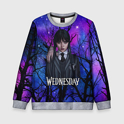 Свитшот детский Wednesday background, цвет: 3D-меланж