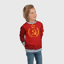 Свитшот детский СССР серп и молот, цвет: 3D-меланж — фото 2
