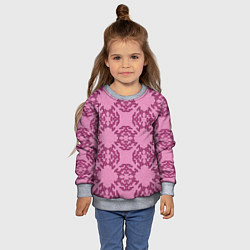 Свитшот детский Розовая витиеватая загогулина, цвет: 3D-меланж — фото 2