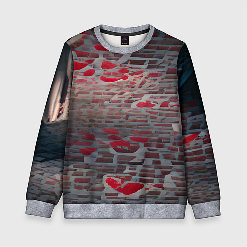 Детский свитшот Любовная абстракция / 3D-Меланж – фото 1