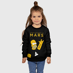 Свитшот детский 30 Seconds to Mars Гомер Симпсон рокер, цвет: 3D-черный — фото 2