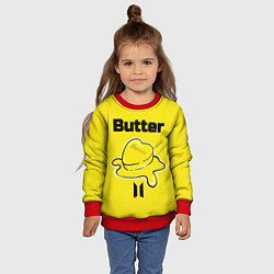 Свитшот детский BTS butter, цвет: 3D-красный — фото 2