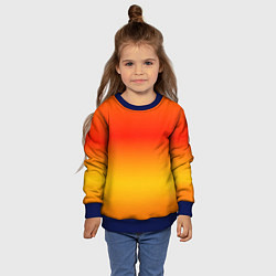 Свитшот детский Переливы оранжевого, цвет: 3D-синий — фото 2