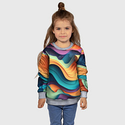 Свитшот детский Цветной рельеф, цвет: 3D-меланж — фото 2