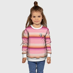 Свитшот детский Энид Синклер с Уэнсдей Аддамс - текстура свитера, цвет: 3D-белый — фото 2
