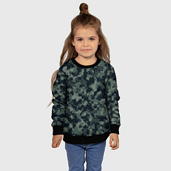 Свитшот детский Болотный камуфляж, цвет: 3D-черный — фото 2
