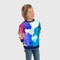 Свитшот детский Dreamy Hearts Multicolor, цвет: 3D-синий — фото 2